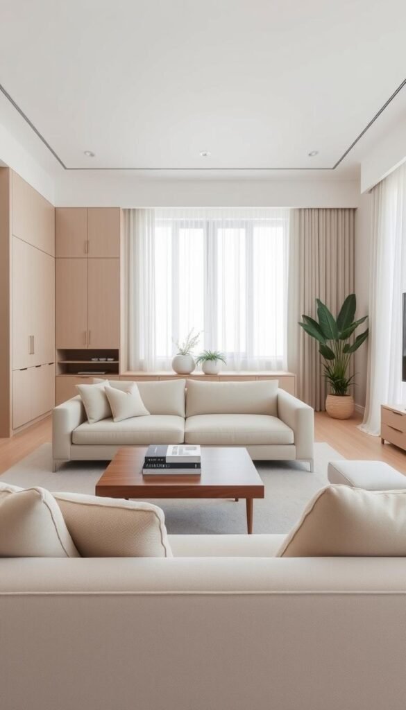 Clutter-Free Living in a minimalist room